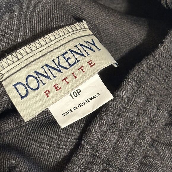 *DonnKenny PETITE Pants 10P Dark Gray Pull On Elastic Waist 100% Polyester - Picture 4 of 5